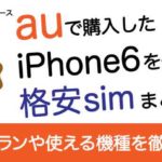 auで購入したiPhone6を使える格安simまとめ！料金プランや使える機種を徹底解説！